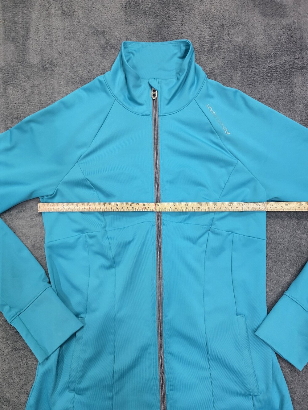 Under Armour All Season Gear Semi-Fitted Turquoise Full Zip Jacket Womens Size M - Picture 5 of 11
